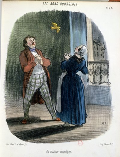 A Domestic Incident by Honoré Daumier